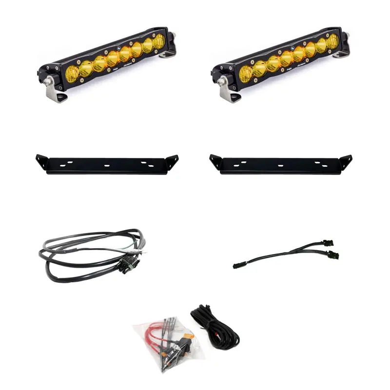 10 Inch S8 D/C Amber Behind Grill Kit Fits 21-On Ford Raptor Baja Designs 1