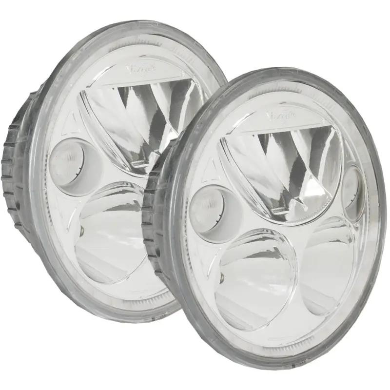5.75" Vx Series Led Headlight Kit - Chrome | White Halo 1