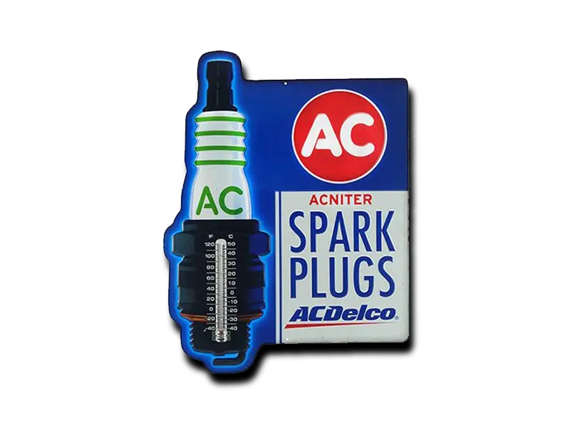 Ac Delco Embossed Tin Thermometer, Size: 15" W X 19.75" H X 0.375" D 1
