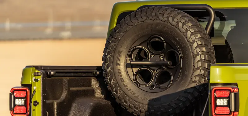 Aev Vertical Tire Mount For  20-Up Jeep Gladiator Jt 1