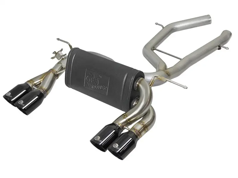 Afe Mach Force-Xp 2-1/2In Ss Axle Back Exhaust W/Black Tips 15+ Bmw M3/M4 (F80/F82) L6 3.0L (Tt) S55 1