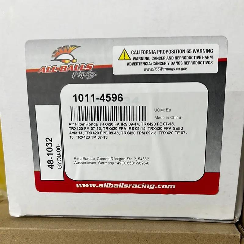 All Balls 1011-4596 48-1032 Air Filter Air Filter - Honda 1