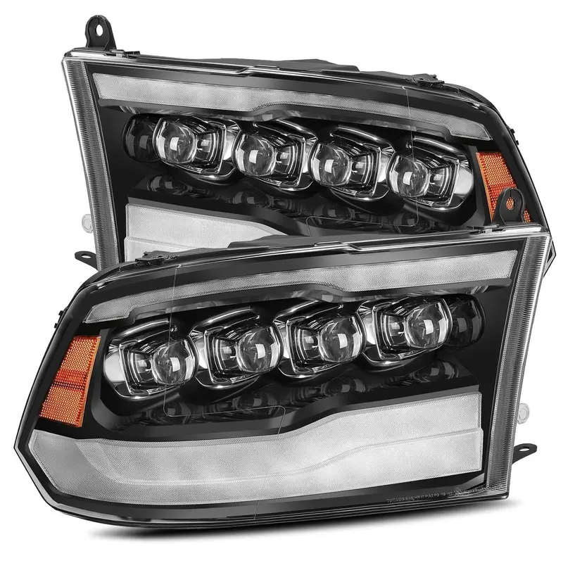 Alpharex Nova Led Projector Headlights 2009-2018 Dodge/Ram Jet Black 1