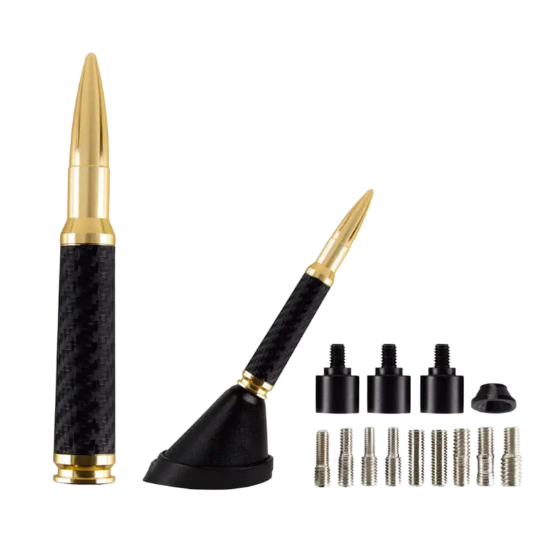 Ammotenna .30 Caliber Replica Antenna Gold W/ Carbon Fibre Wrap 1