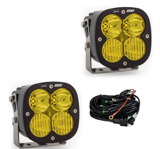 Baja Designs  Xl80 Led Auxiliary Light Pod Pair  Driving/Combo Amber #677813 1