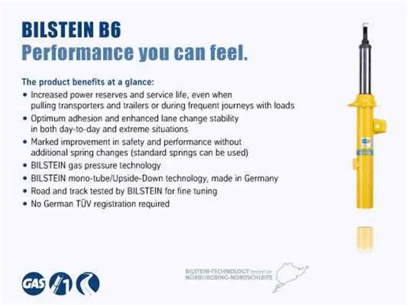 Bilstein B6 (Hd) 2015 Bmw M3/M4 W/O Edc Front Left 36Mm Monotube Shock 1