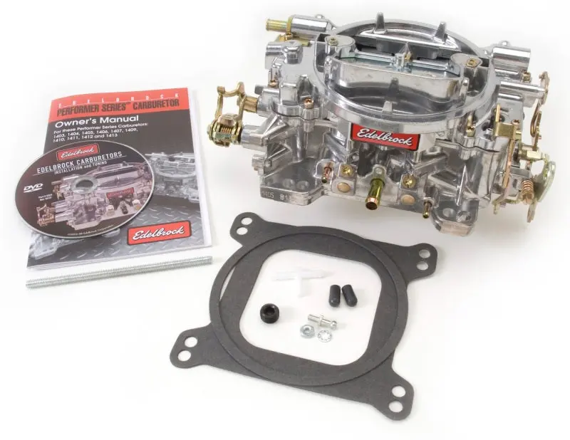 Edelbrock Carburetor Performer Series 4-Barrel 500 Cfm Manual Choke Satin Finish 1