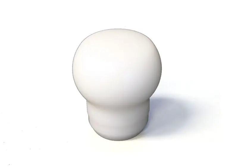 Fat Head Delrin Shift Knob (White): Universal 12X1.25 1