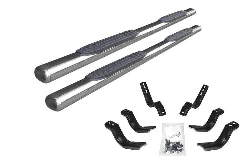Go Rhino 1000 Series Side Steps 2004-2015 Nissan Titan King Cab Polished Stainless 1
