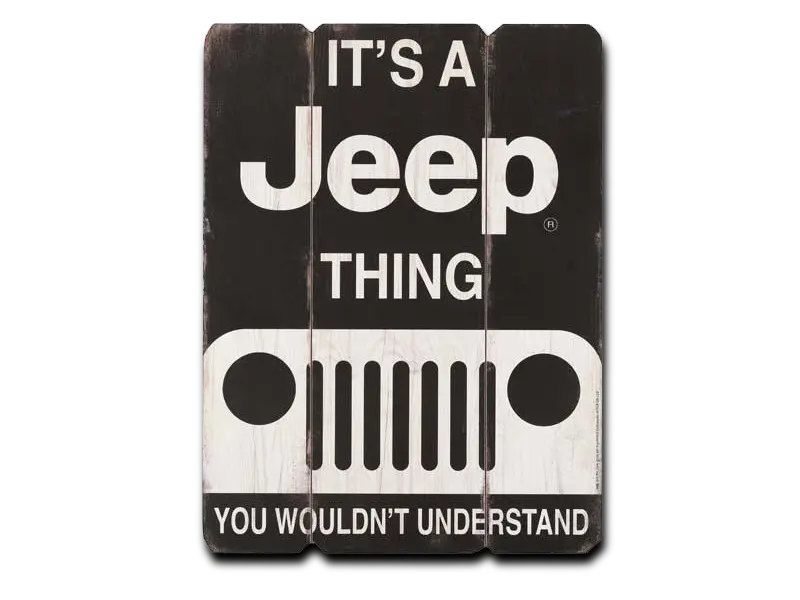 It's A Jeep Thing Wood Wall Art, Size: 12" W X 16" H X 0.375" D 1