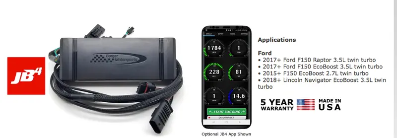 Jb4 For Ford F150 Ecoboost/Raptor With Bluetooth Adaptor 1