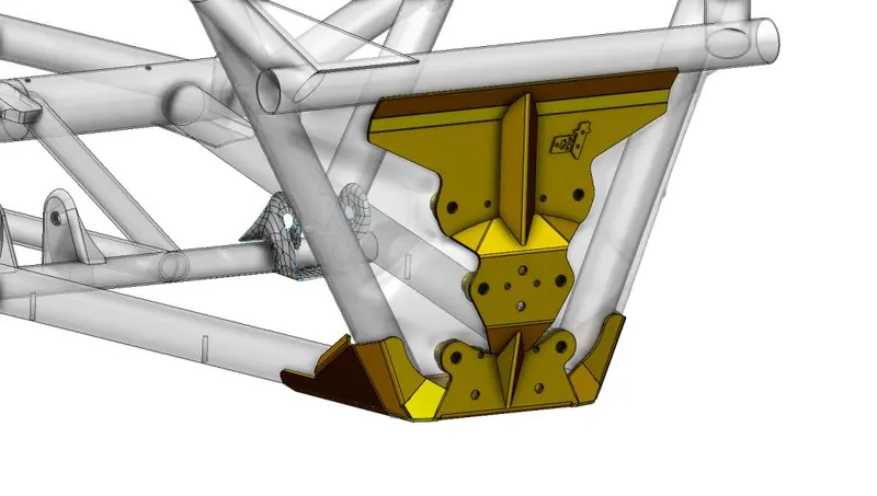 Maverick X3 Rear Radius Rod Reinforcement Plate 1