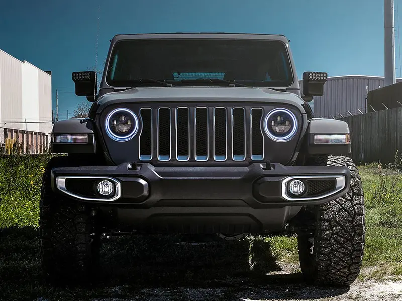 Oracle 7" High Powered Led Headlights (Pair) - Black Bezel - Dynamic Colorshift 1