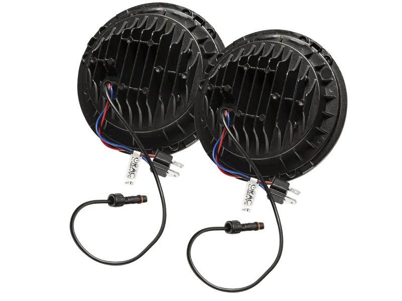 Oracle 7" High Powered Led Headlights (Pair) - Black Bezel For 07-18 Jeep Wrangler Jk & Jk Unlimited 1