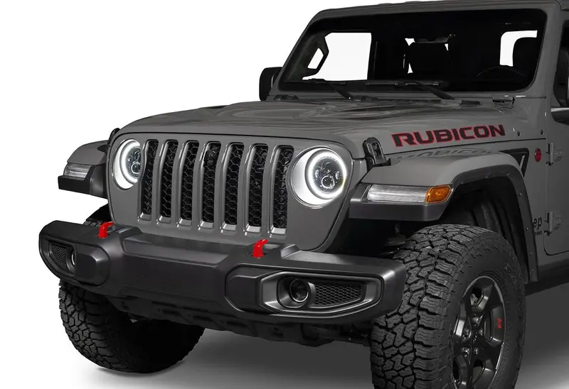 Oracle 7" High Powered Led Headlights (Pair) - Black Bezel For 18-Up Jeep Wrangler Jl & 20-Up Gladiator Jt 1