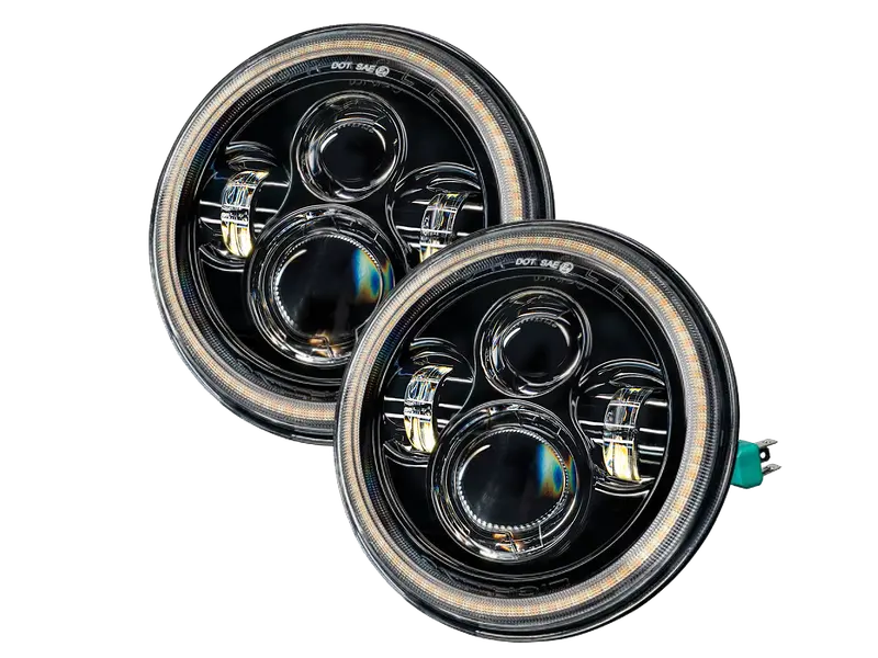 Oracle 7" Switchback Led Halo Headlights - Drl And Turn Signal 1