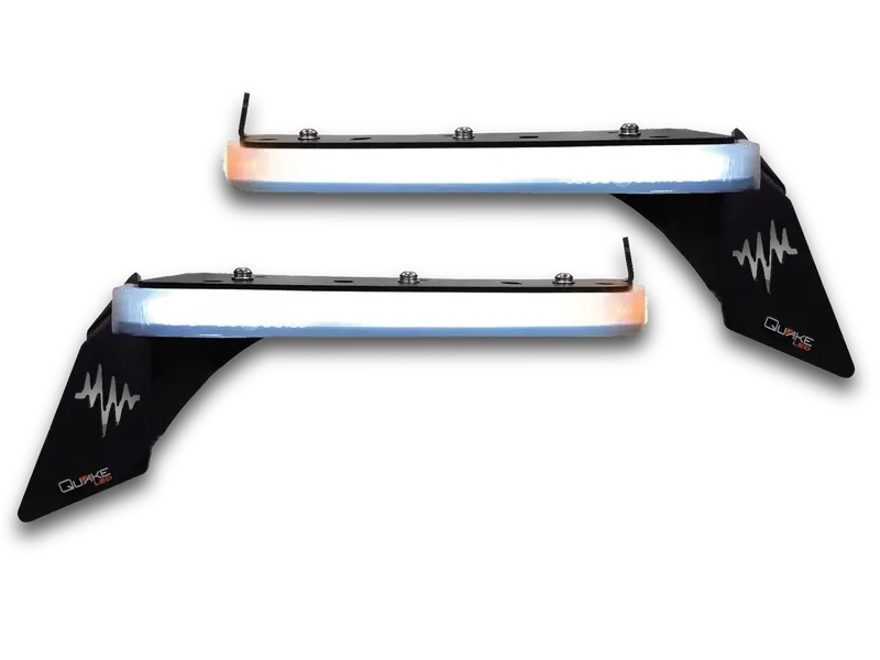 Quake Led 9.5 X 0.75 Inch Slim Chop Kit Drl W/ Sequential Switchback Turn Signal & Side Marker Light For 18-Up Jeep Wrangler Jl & Gladiator Jt 1