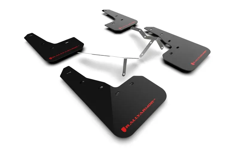 Rally Armor 2022 Honda Civic (Incl. Si/Sport/Touring) Black Ur Mud Flap W/ Red Logo 1