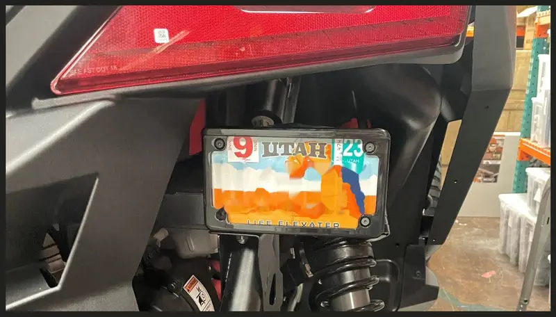 Rzr Pro R License Plate Bracket 1