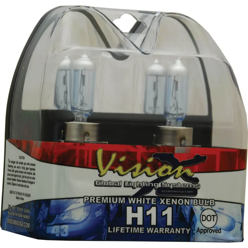 Super White Fog Bulb Set  H11 Low 55 Watt 1