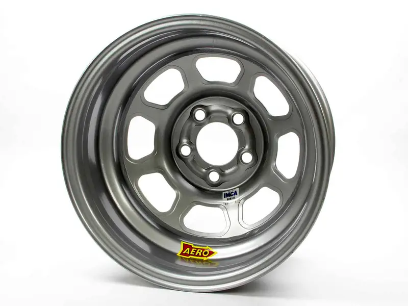 Aero Race 52-084740 15X8-Inch Aluminum Wheel With 4-Inch Backspace And 4.75-Inch Bolt Pattern — Silver Finish 1