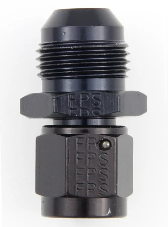 Fragola Swivel Expander Fitting – #3 Female To #4 Male, Black Anodized (497304-Bl) 1