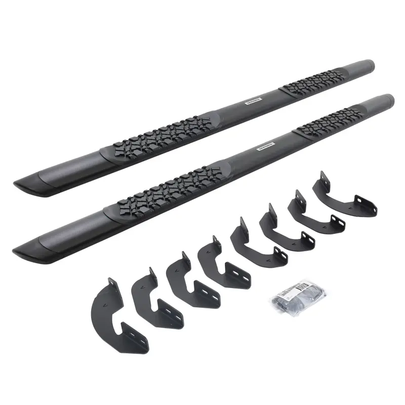 Go Rhino V3443974T V-Series Textured Black Aluminum Running Boards – Complete Mounting Kit Included 1
