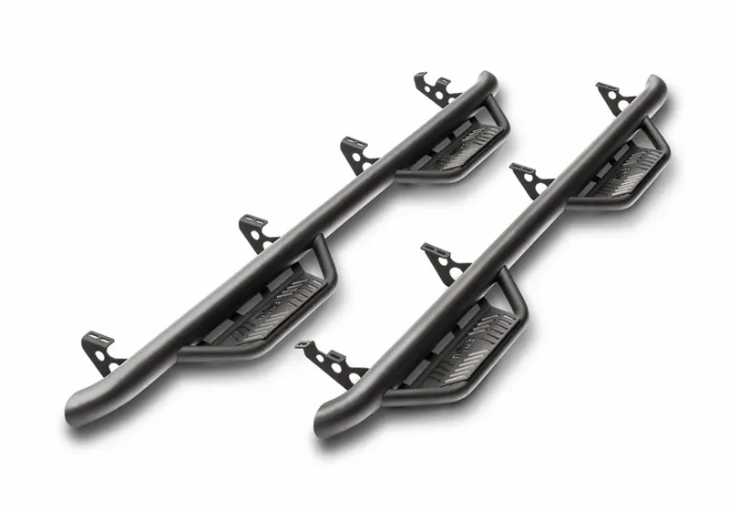 N-Fab Podium Cab-Length Step System – Two-Step Design For 1999–2016 Ford F-250/F-350 Crew Cabs (Texas Black) 1