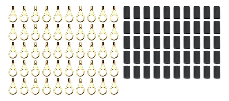 Quickcar Racing Heat-Shrink Ring Terminals – 5/16" Stud, 18–22 Awg, 50-Pack (57-461-50) 1